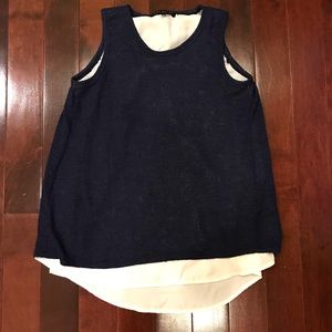 Green Envelope Los Angeles Blue Sweater Tank Top